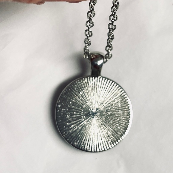 Black and red Celtic cross charm necklace. 1” clear dome front. Chain 18”. New. - Picture 4 of 4